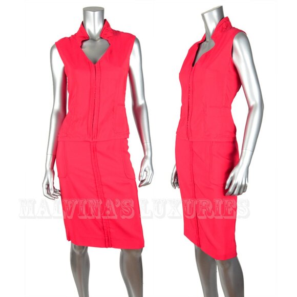YSL YVES SAINT LAURENT RIVE GAUCHE TOP SKIRT SUIT sz 42 - Picture 1 of 7